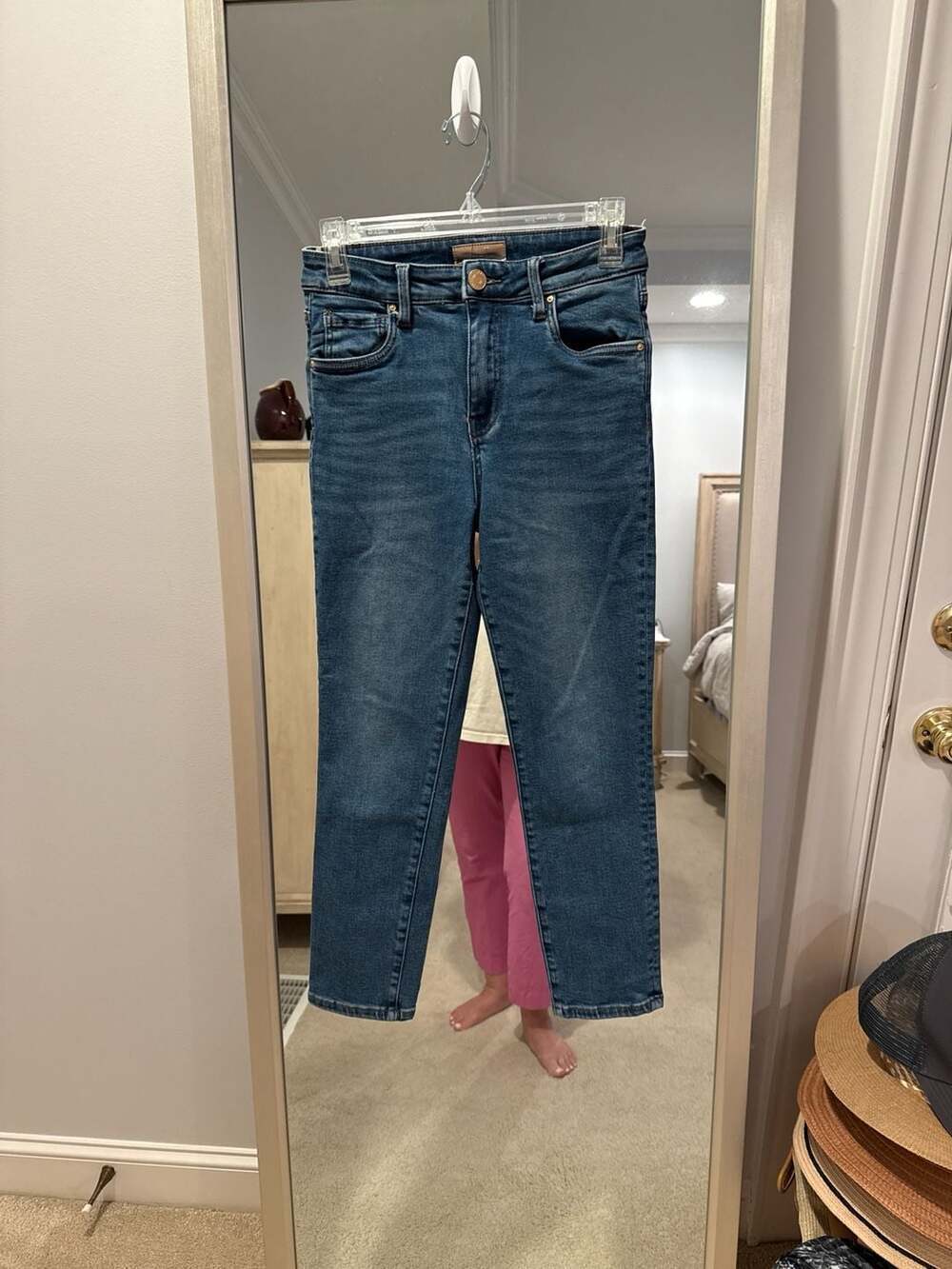 KUT from the Kloth Catherine High Rise Crop Straight Leg Jeans Size 0 (44)
